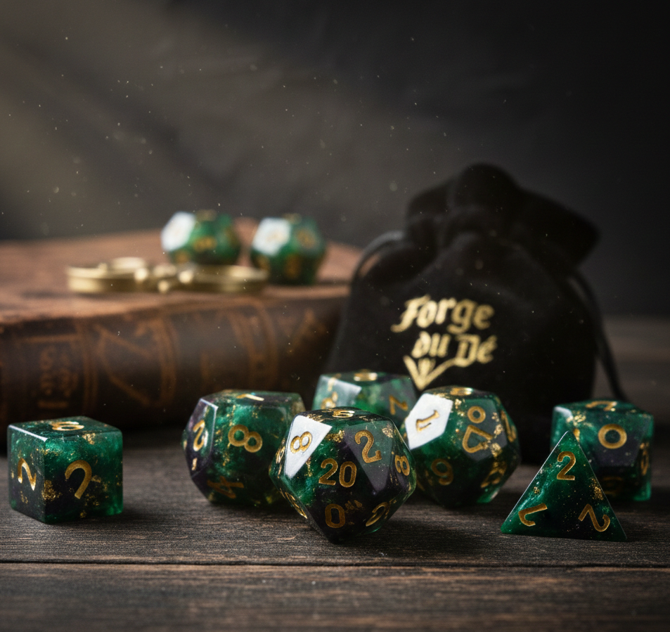 set de dés Nébuleuse d'Émeraude